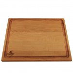 Large Wood Cutting Board w/Juice or Crumb Groove with Logo