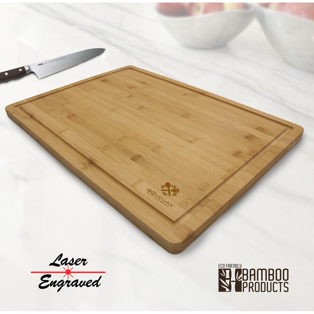 Dominica Bamboo Cutting Board / Serving Tray with Logo