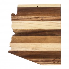 Rock & Branch Shiplap Series Arizona State Shaped Wood Serving & Cutting Board with Logo