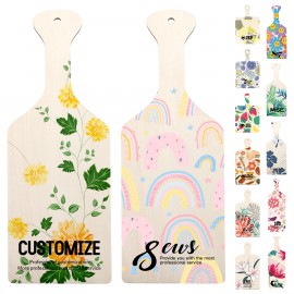 Wooden DIY Cutting Board With Handle Custom Printed