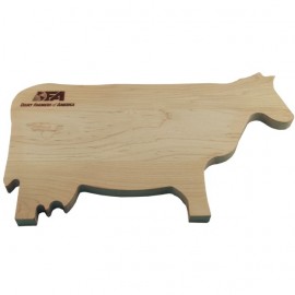 Cow Shaped Wood Cutting Board with Logo
