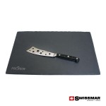 Custom Engraved Swissmar Rectangular Serving Board With Cheese Knife- Slate