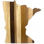 Promotional Rock & Branch Shiplap Series Minnesota State Shaped Wood Serving & Cutting Board