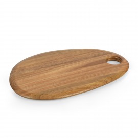 Pebble Shaped Acacia Serving Board 15" x 10" with Logo  Pebble Shaped Acacia Serving Board 15" x 10" with Logo