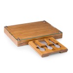 Personalized Concerto Glass Top Cheese Cutting Board & Tools Set