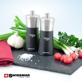 Promotional Swissmar Torre Salt/Pepper Mill Set - Matte Black  Promotional Swissmar Torre Salt/Pepper Mill Set - Matte Black