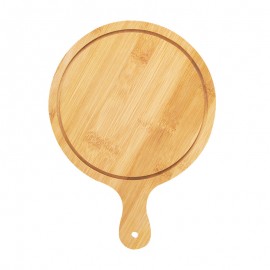 10" Bamboo Pizza Cutting Board with Logo