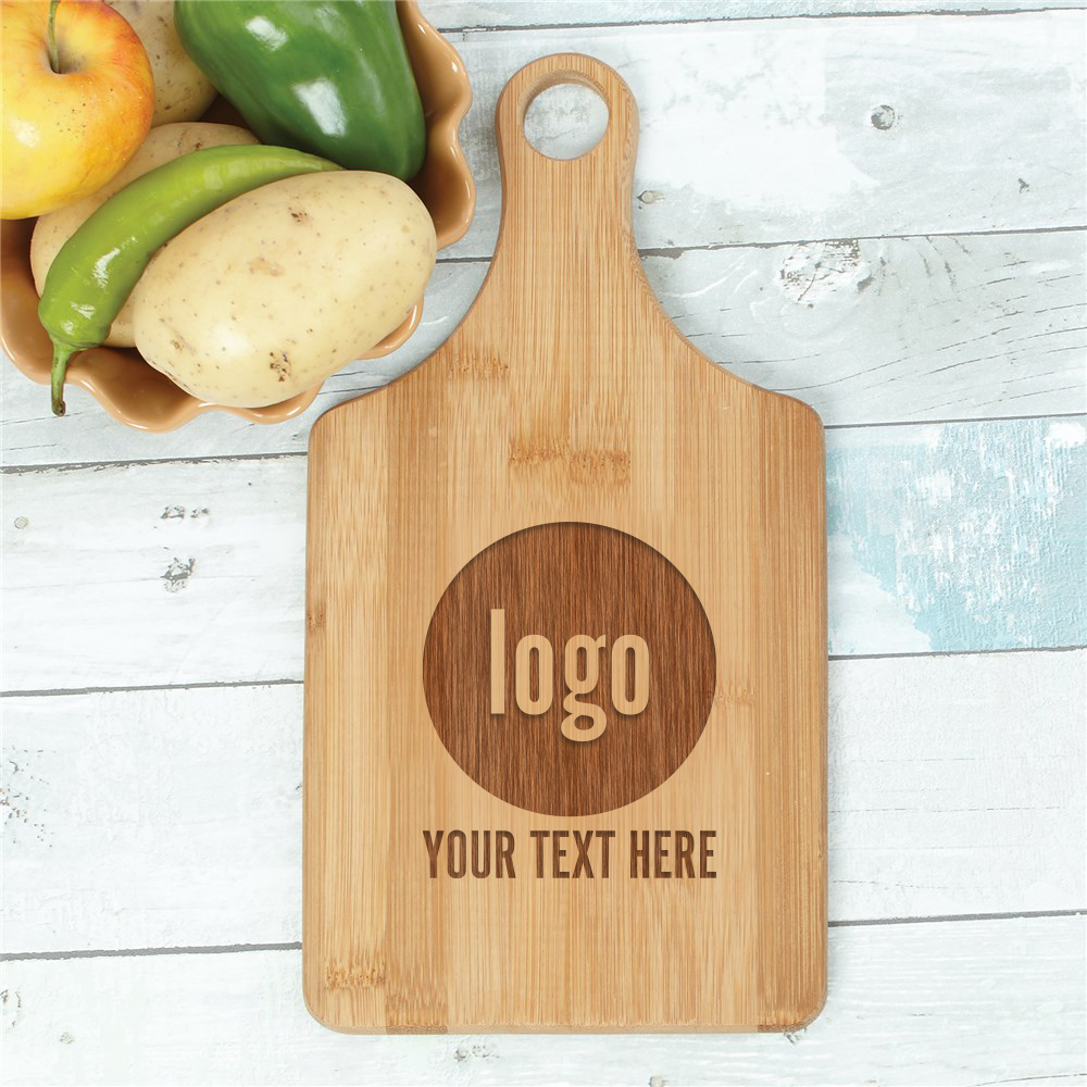 Custom Engraved Engraved Corporate Logo Paddle Cutting Board
