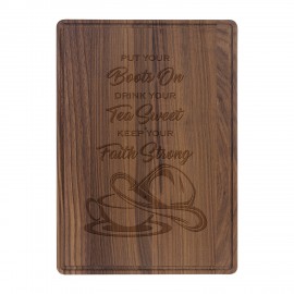 13" x 9" Walnut Cutting Board with Juice Groove with Logo