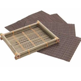 Custom Imprinted Bamboo Table Mats - Set of 4