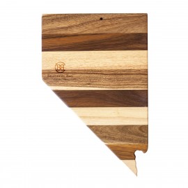 Customized Rock & Branch Shiplap Series Nevada State Shaped Wood Serving & Cutting Board