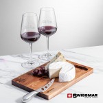 Swissmar Acacia Board & 2 Laurent Wine with Logo