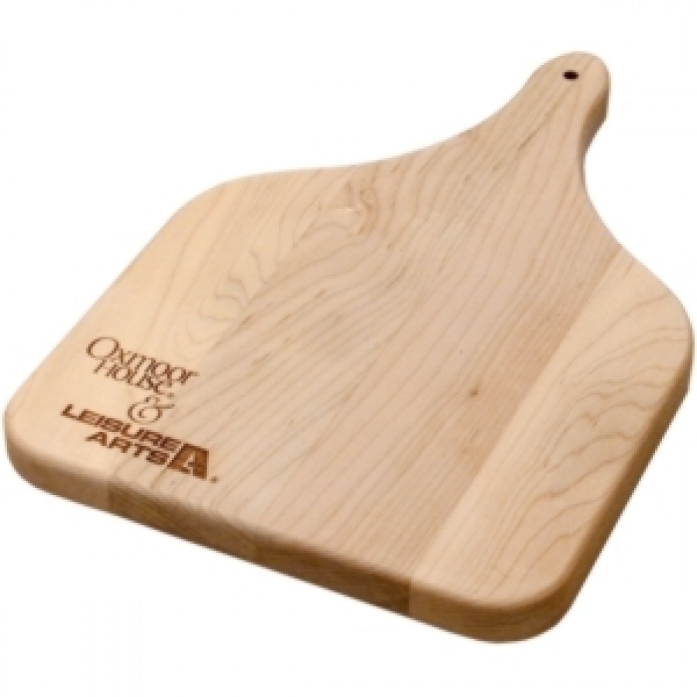 Custom 15" Wood Cutting Board w/Paddle Handle