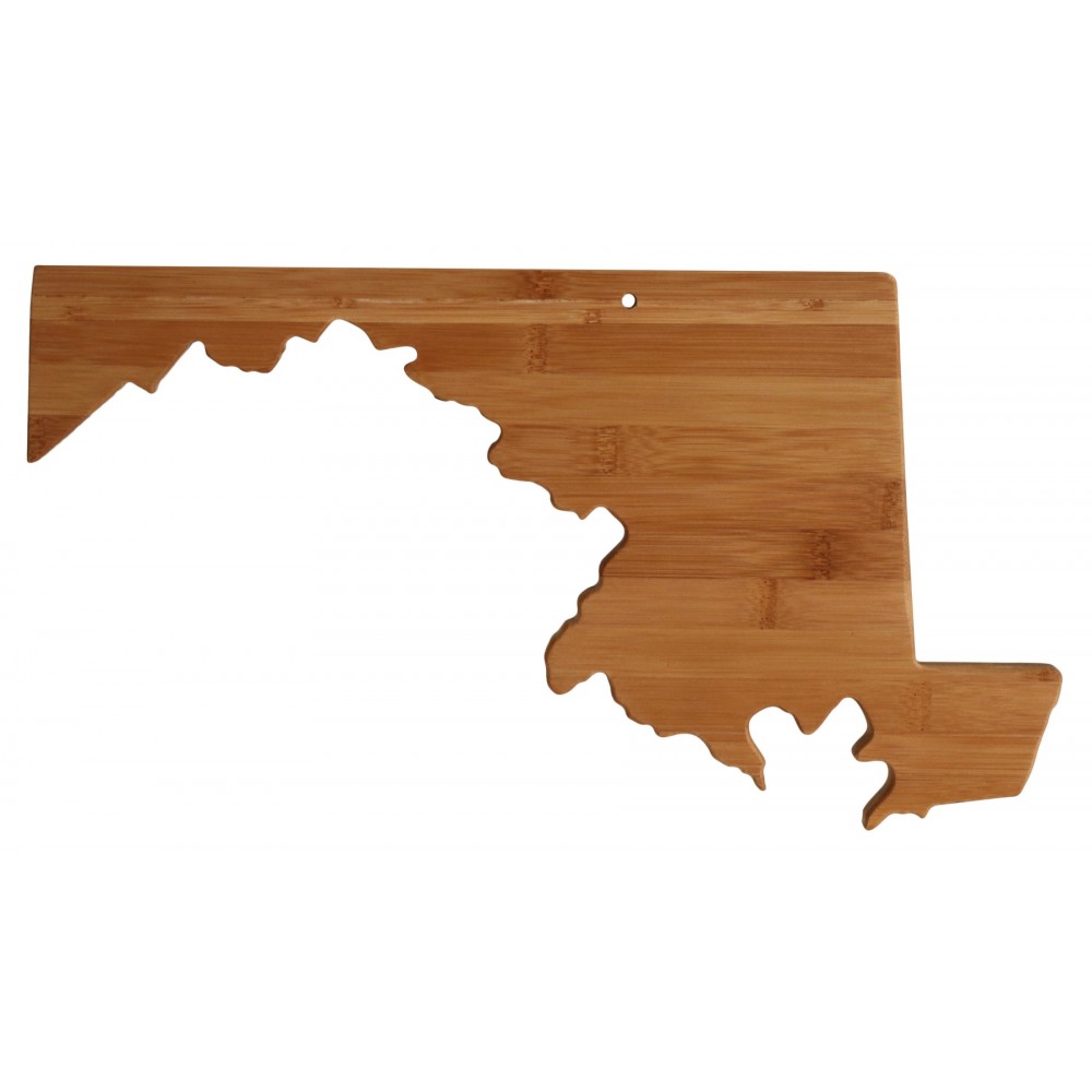 Custom Engraved Totally Bamboo Maryland State Cutting and Serving Board Custom Engraved Totally Bamboo Maryland State Cutting and Serving Board