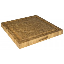 16" x 16" - Premium Bamboo Carving Block Wood with Logo