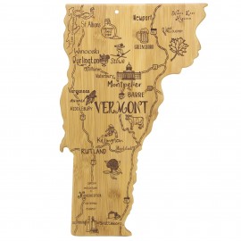 Destination Vermont Bamboo Cutting & Serving Board with Logo