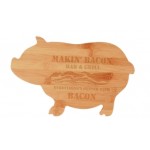 Pig Shaped Bamboo Cutting Board with Logo