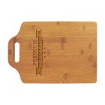 9" x 13" Bamboo Cutting Board w/ Handle with Logo