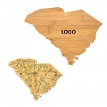 Custom Imprinted South Carolina Shaped Wooden Cutting Board