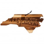 Rock & Branch Origins Series North Carolina State Shaped Wood Serving & Cutting Board with Logo