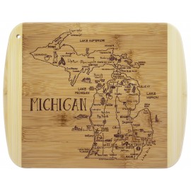 A Slice of Life Michigan Serving & Cutting Board with Logo