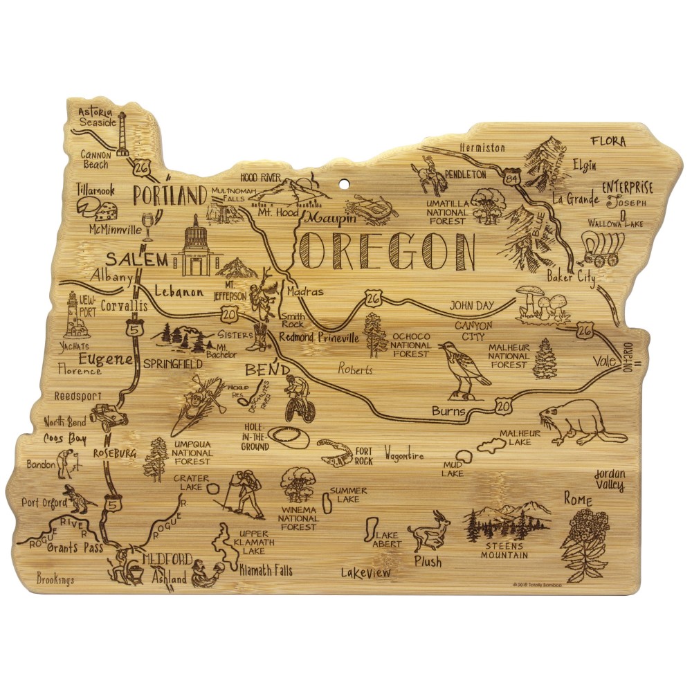 Logo Branded Destination Oregon Cutting & Serving Board