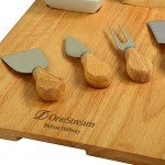 Individually Personalized Hardwood Cheese Board with Knife set, Ceramic Bowl and Markers Logo Branded