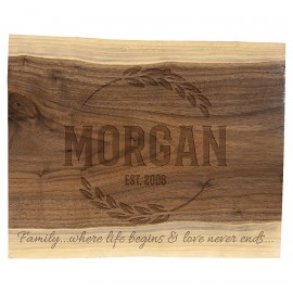 Personalized 11 1/2"x 8 3/4" Black Walnut Cutting and Charcuterie Board