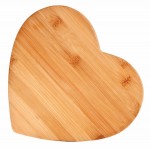 Small Bamboo Heart-Shaped Cutting Board with Logo