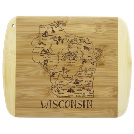 A Slice of Life Wisconsin Serving & Cutting Board with Logo
