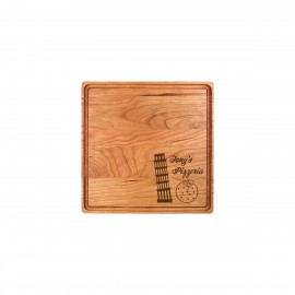 Promotional 12 x 12" Cherry Square Cutting Board with Juice Groove