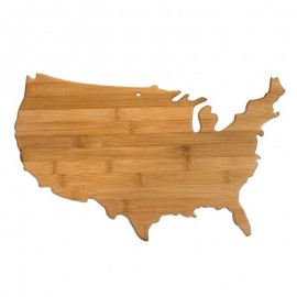 Logo Branded Usa Shape Bamboo Cutting Board  Logo Branded Usa Shape Bamboo Cutting Board