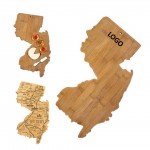 Promotional New Jersey State Shaped Serving Cutting Board