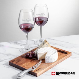Swissmar Acacia Board & 2 Blyth Wine with Logo  Swissmar Acacia Board & 2 Blyth Wine with Logo