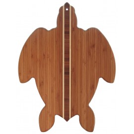 11" x 14.625" - Bamboo Turtle Cutting Boards Wood with Logo