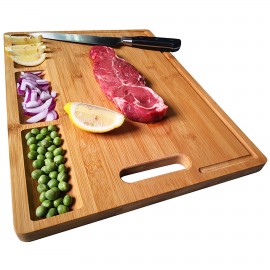 Cutting Board w/3 Built-In Compartments with Logo