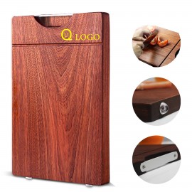 Wooden Cutting Board W/Metal Handle with Logo