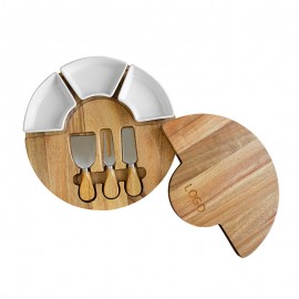 Cheese Board Set with Bonus Condiment Cup with Logo