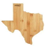 Texas Shape Bamboo Cutting Board with Logo