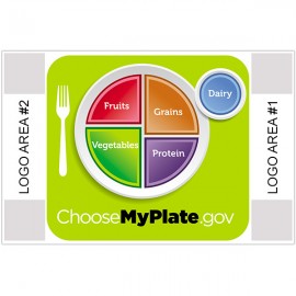 "My Plate" Junior Flex Mat w/1 Color Hot Stamp Imprint with Logo