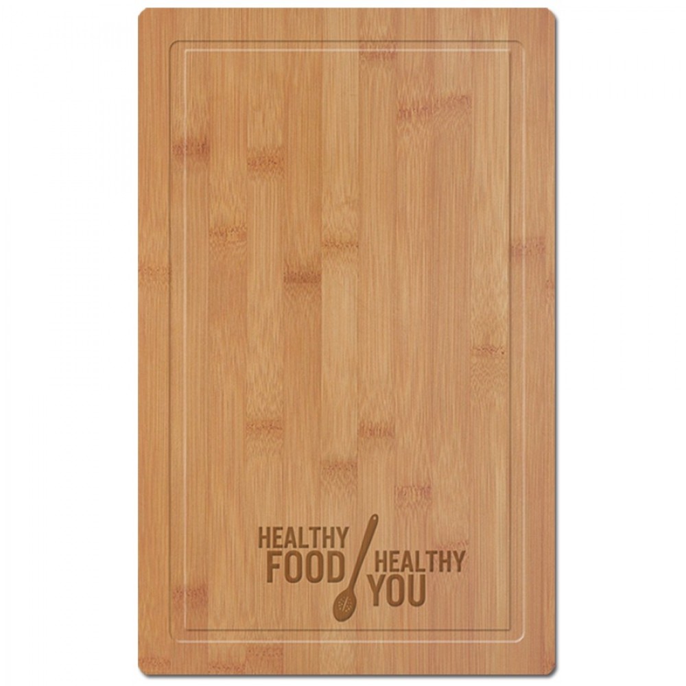 Customized Natural Bamboo Cutting Board (18"x12"x11/16")