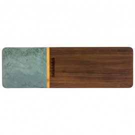 Rock & Branch Slate & Acacia Serving Board with Logo