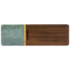 Rock & Branch Slate & Acacia Serving Board with Logo  Rock & Branch Slate & Acacia Serving Board with Logo