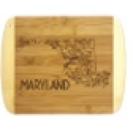 A Slice of Life Maryland Serving & Cutting Board with Logo  A Slice of Life Maryland Serving & Cutting Board with Logo