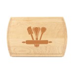 Personalized 10 1/2" x 16" x 3/4" Maple Cutting Board with Juice Groove