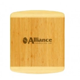 Logo Branded Two Tone Bamboo Cutting Board (13"x11")