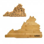 Virginia State Shaped Serving Cutting Board Logo Branded