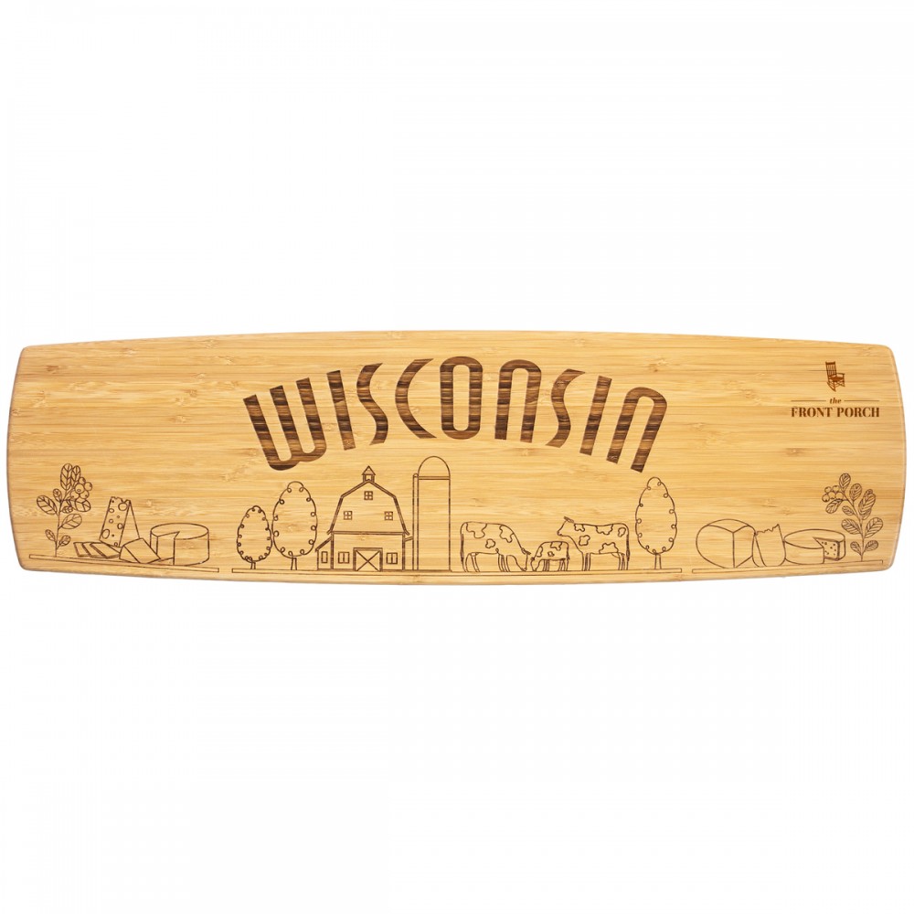 Wisconsin State Charcuterie Board with Logo