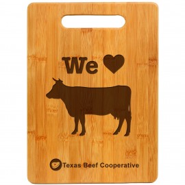 Custom Imprinted 13 3/4 x 9 3/4 Bamboo Rectangle Cutting Board