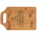 9" x 6" Bamboo Cutting Board with Handle Custom Imprinted